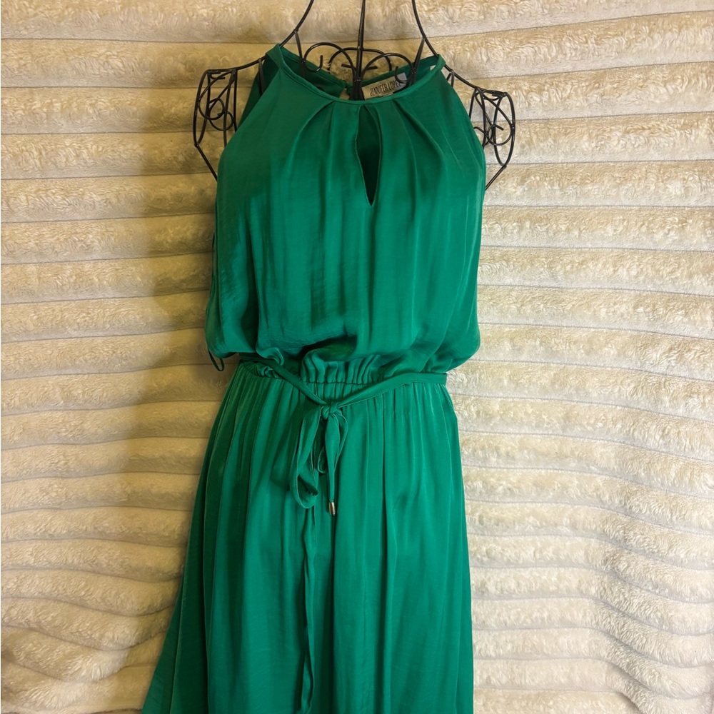 Jennifer Lopez Vibrant Green Maxi Dress